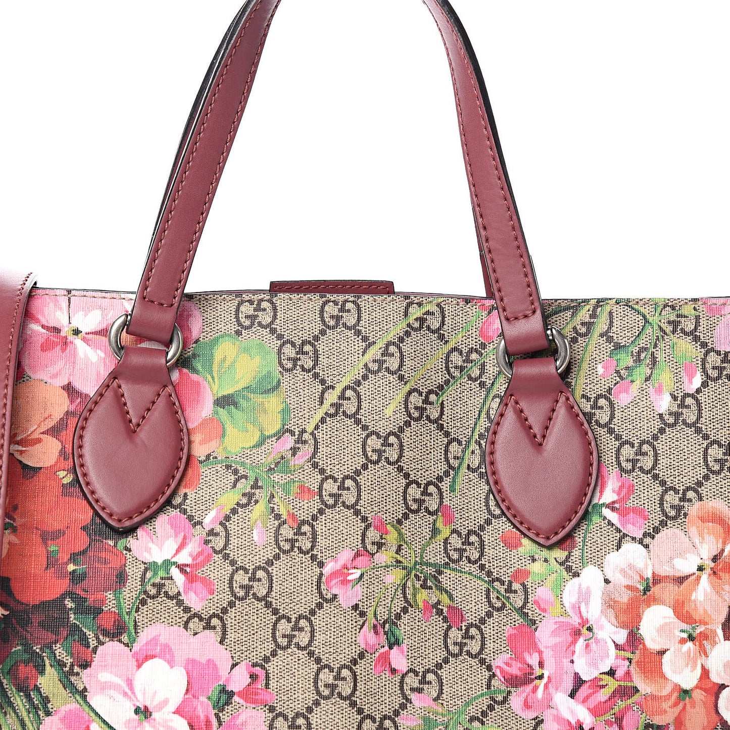 Soft GG Supreme Monogram Blooms Medium Crossbody Tote Beige Multicolor Dry Rose