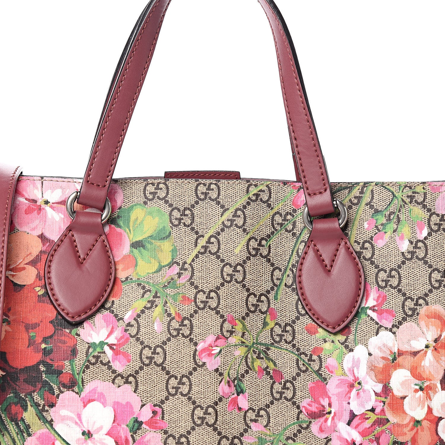 Gucci Soft GG Supreme Monogram Blooms Medium Crossbody Tote Beige Multicolor Dry Rose 8 of 8
