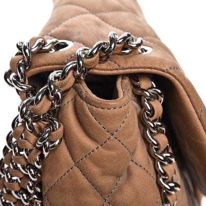 Chanel Nubuck Quilted Chain Around Maxi Flap Grey 11 of 14
