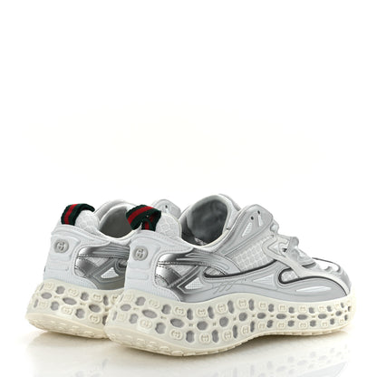 Gucci Metallic Demetra Mesh Cub3d Mens Sneakers 10 Grey White 5 of 11