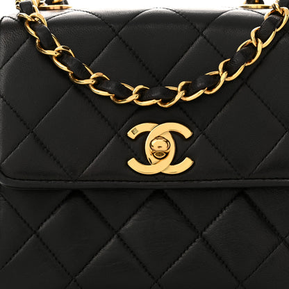 Chanel Lambskin Quilted Mini Square Flap Black 10 of 15