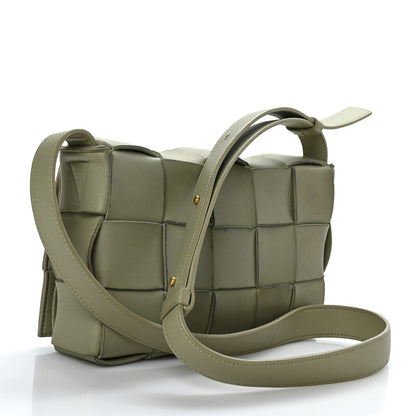 Bottega Veneta Lambskin Maxi Intrecciato Cassette Crossbody Bag Travertine 2 of 7