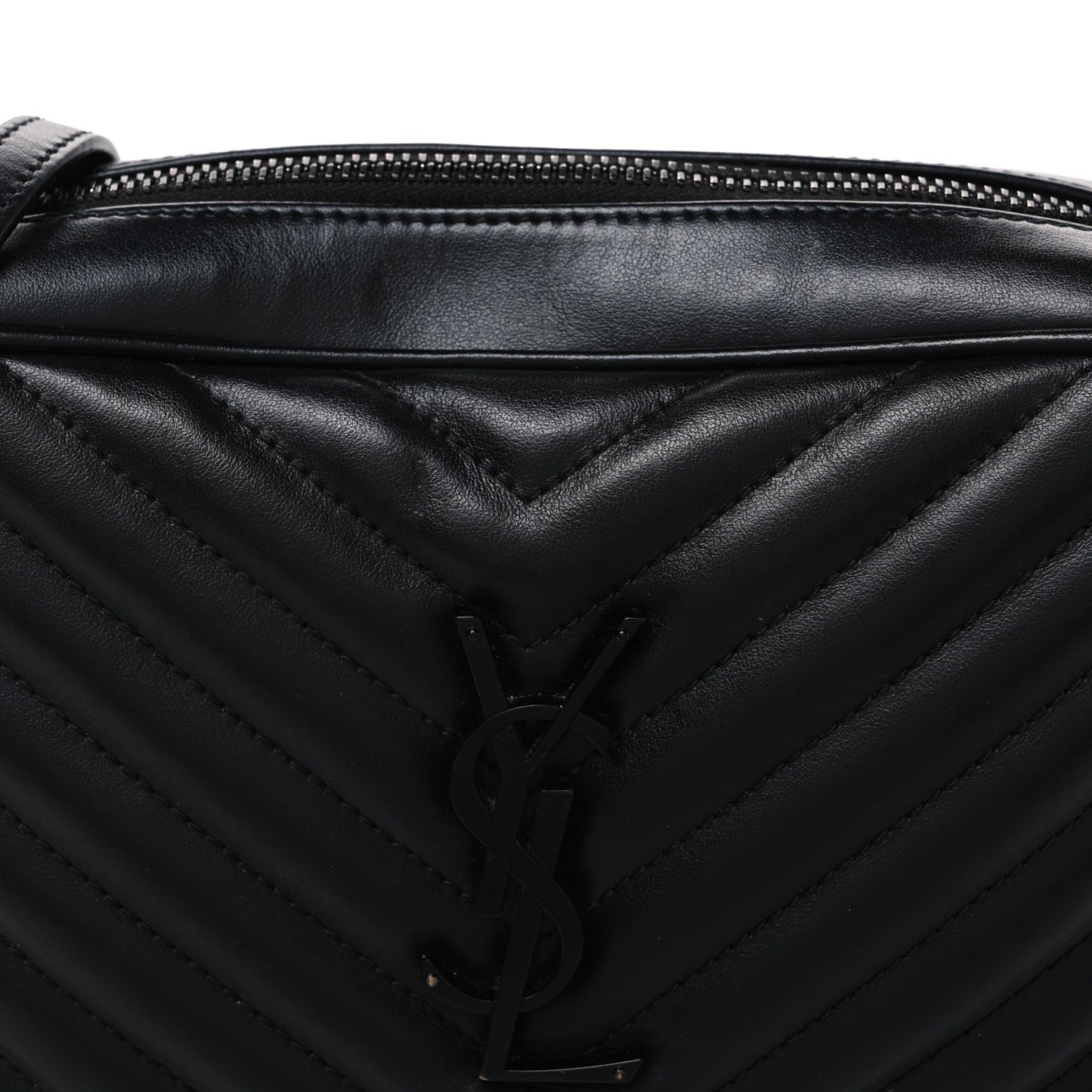 Calfskin Matelasse Monogram Monochrome Lou Camera Bag Black
