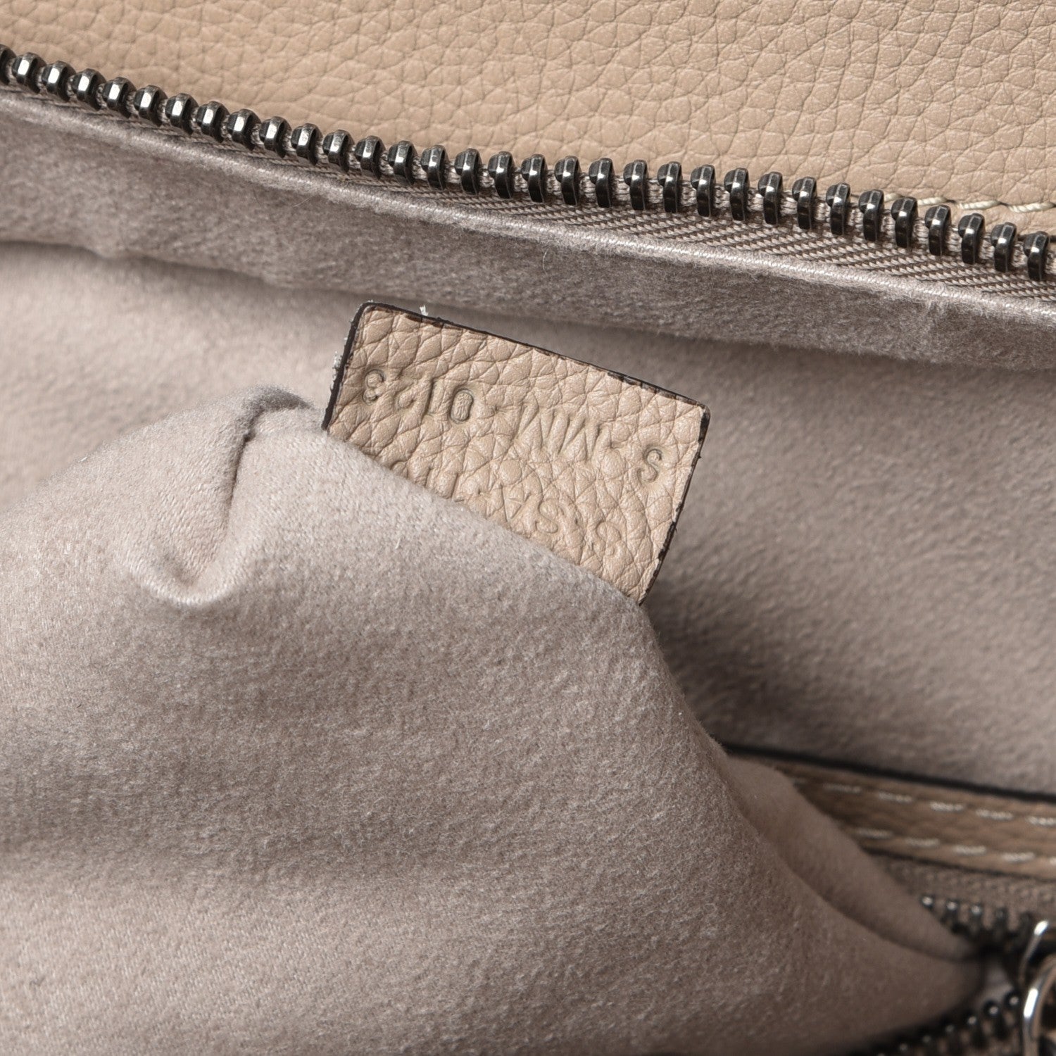 Celine Drummed Calfskin Mini Luggage Dune 7 of 8