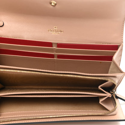 Valentino Garavani Calfskin Rockstud Wristlet Wallet Soft Noisette 5 of 9