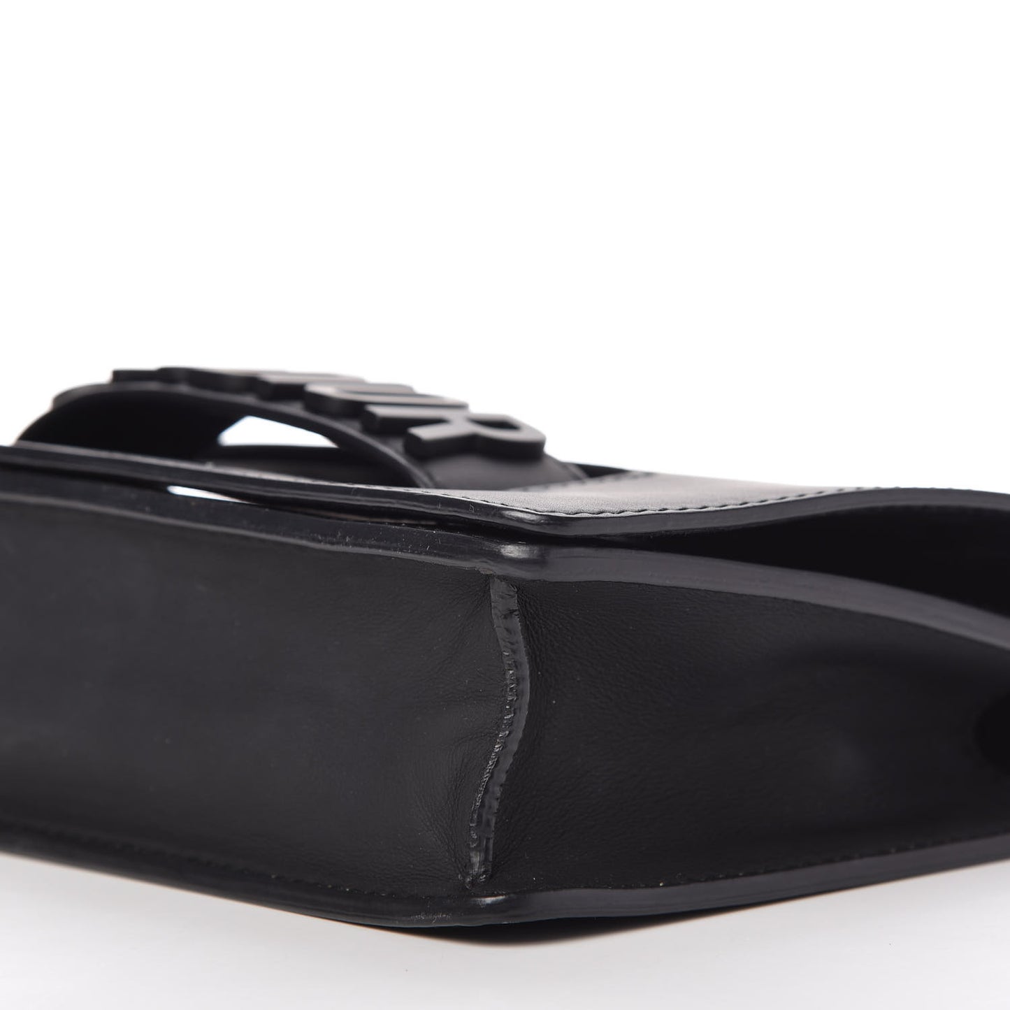 Ultra Matte Calfskin J'Adior Chain Flap Bag Black