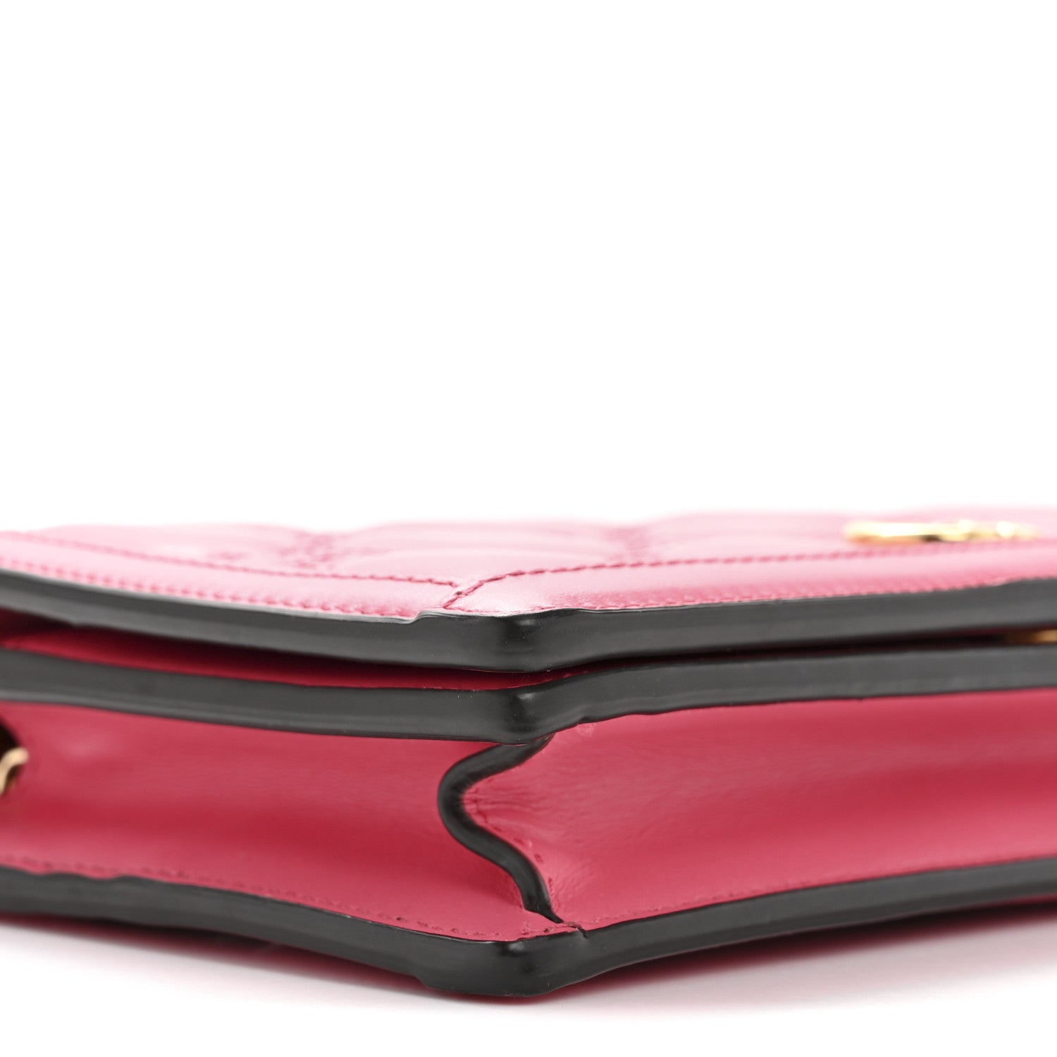 Gucci Calfskin GG Matelasse Chain Wallet Rhodamine Pink 8 of 12