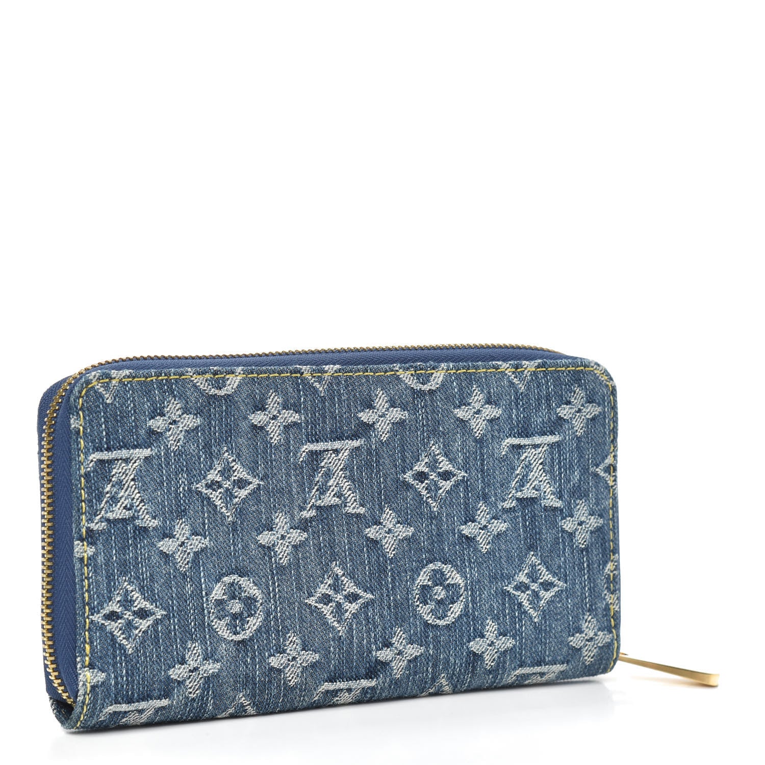 Louis Vuitton Monogram Denim Zippy Wallet Blue 3 of 6