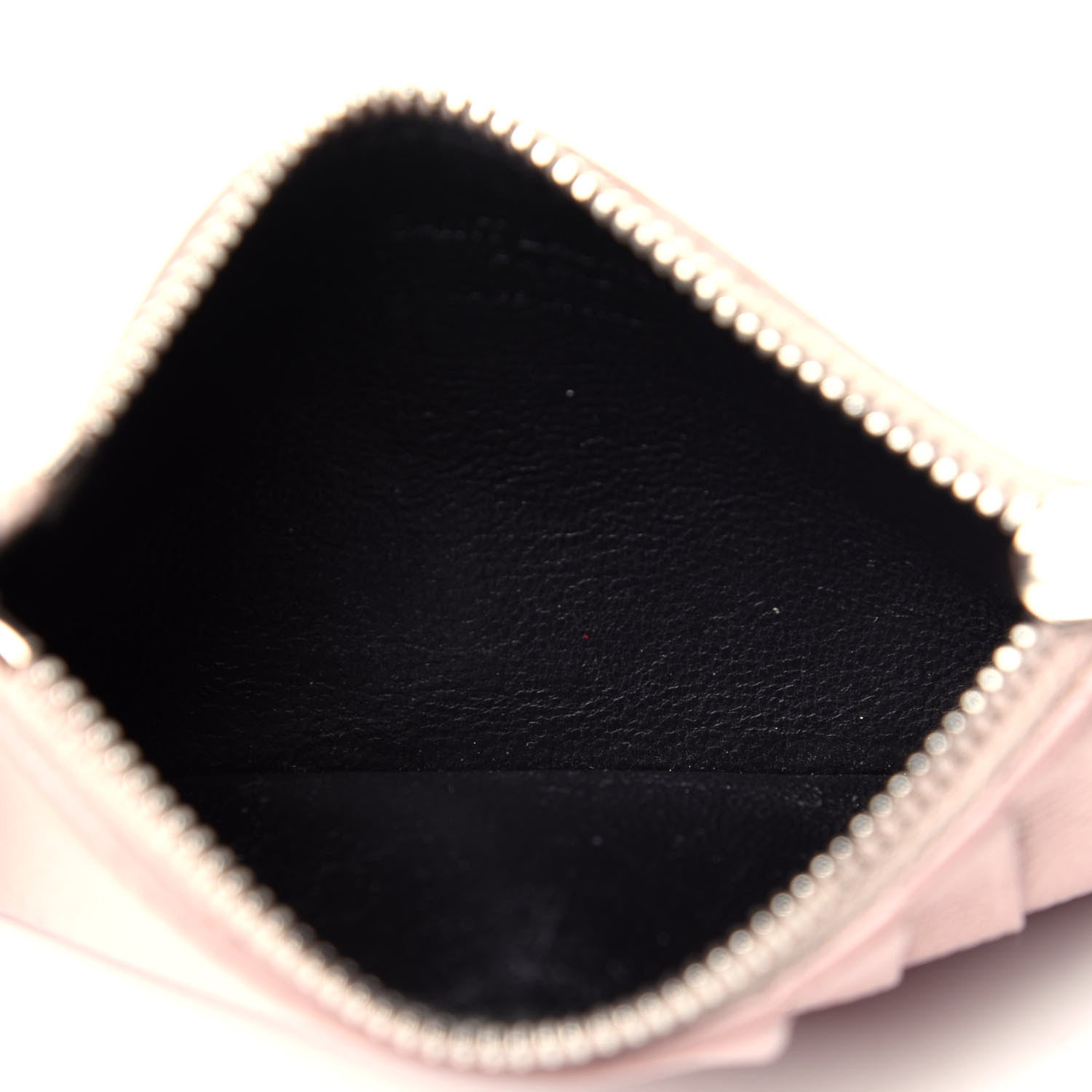 Saint Laurent Grained Calfskin 5 Fragments Zip Pouch Card Holder Rose Antic 5 of 11
