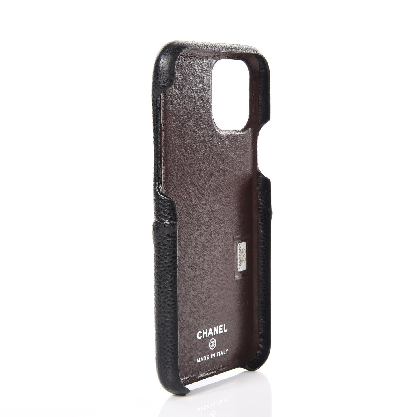 Grained Lambskin Quilted iPhone XI Pro Coco Tech Case Black