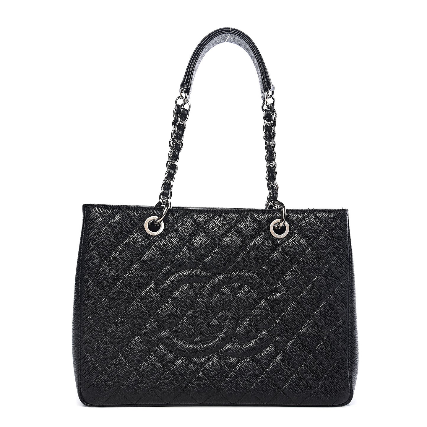Caviar Quilted Grand Shopping Tote GST Black