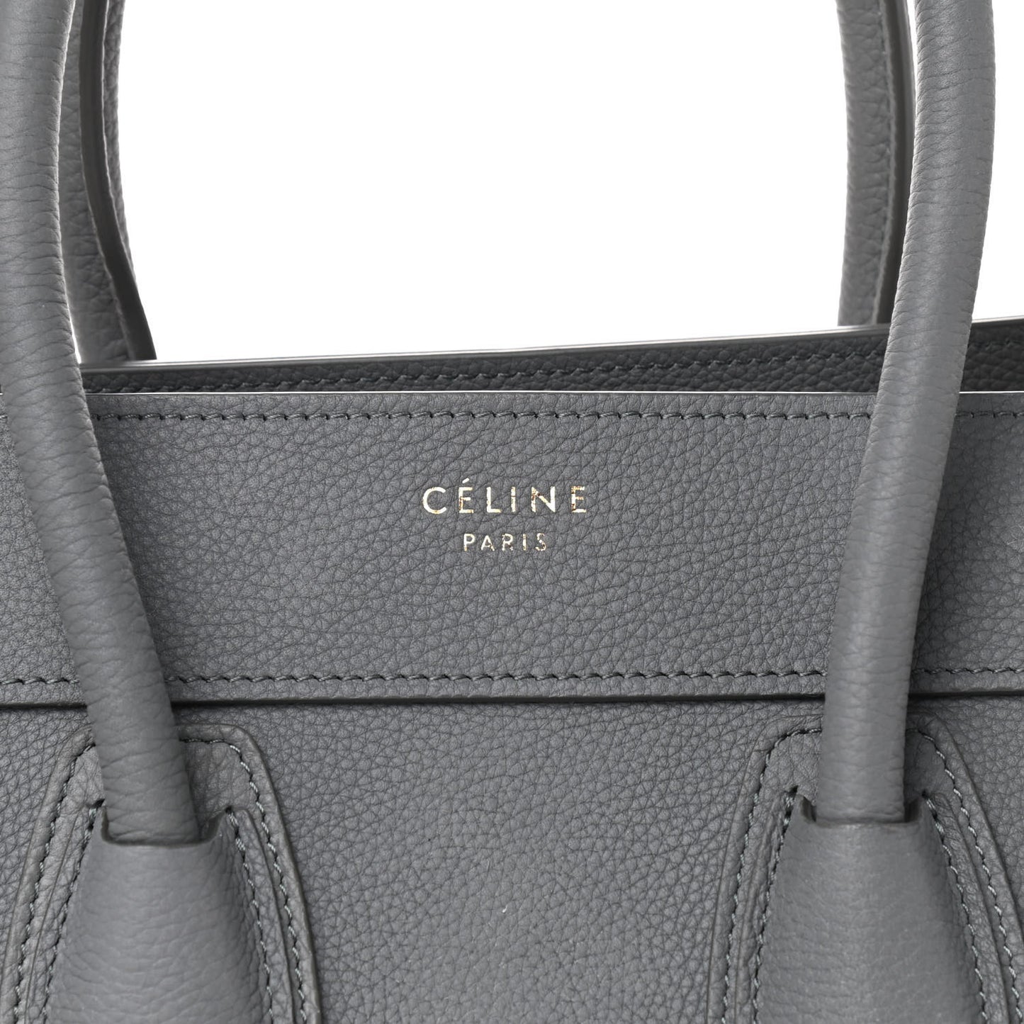 Baby Drummed Calfskin Micro Luggage Kohl