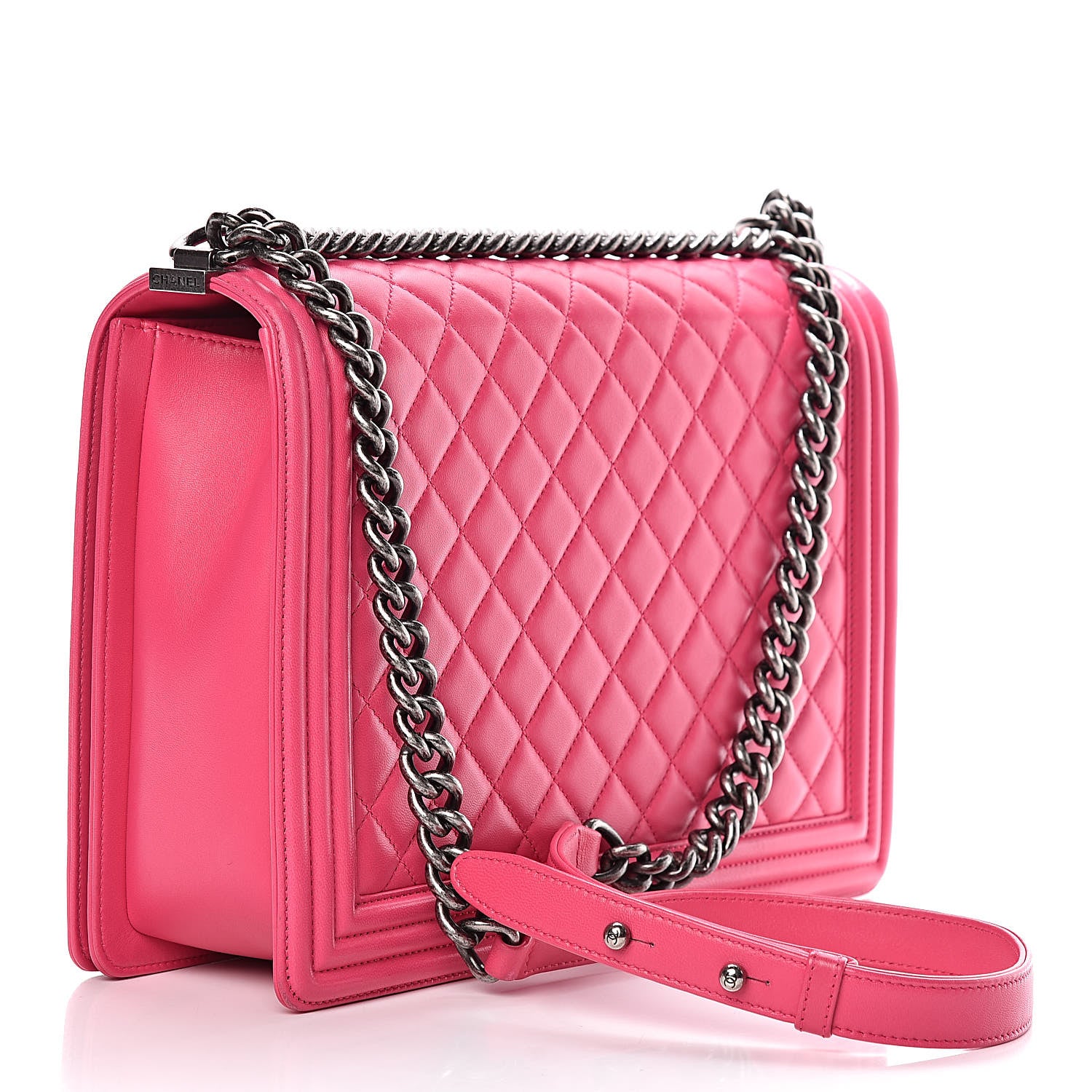 Chanel Lambskin Quilted Large Boy Flap Pink 3 of 14