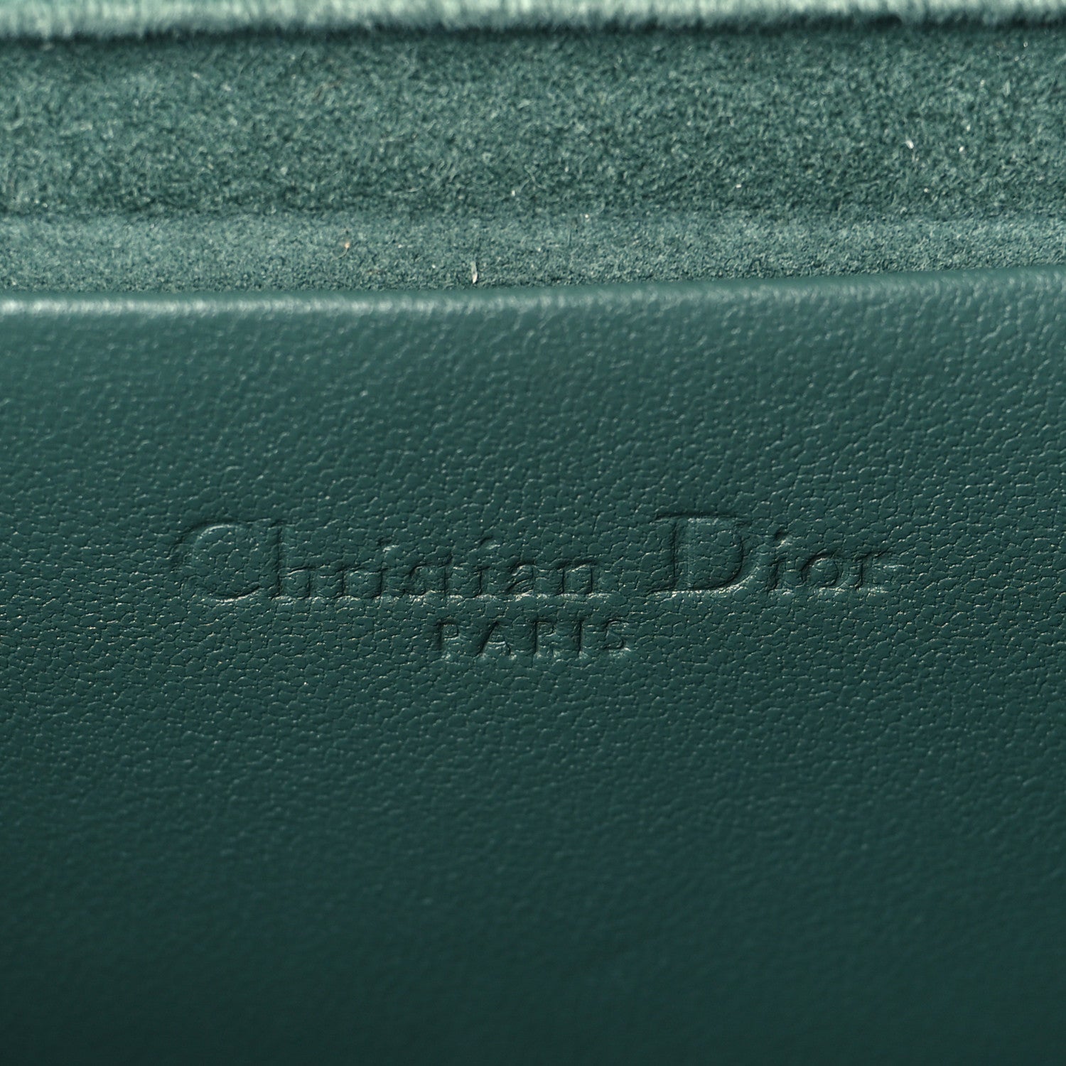 Christian Dior Velvet Diorama Wallet On Chain Pouch Water Blue 6 of 10