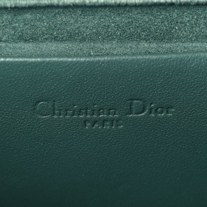 Christian Dior Velvet Diorama Wallet On Chain Pouch Water Blue 6 of 10