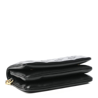 Louis Vuitton Lambskin Embossed Monogram Pochette Coussin Black 4 of 9
