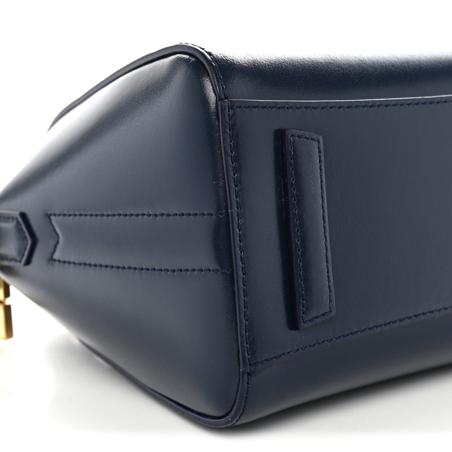 Shiny Lord Calfskin Mini Antigona Navy