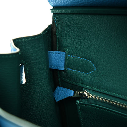 Hermes Togo Birkin 30 Bleu Zanzibar Malachite 16 of 28