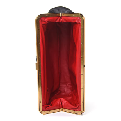 Mansur Gavriel Lambskin Wave Frame Clutch Black 5 of 9