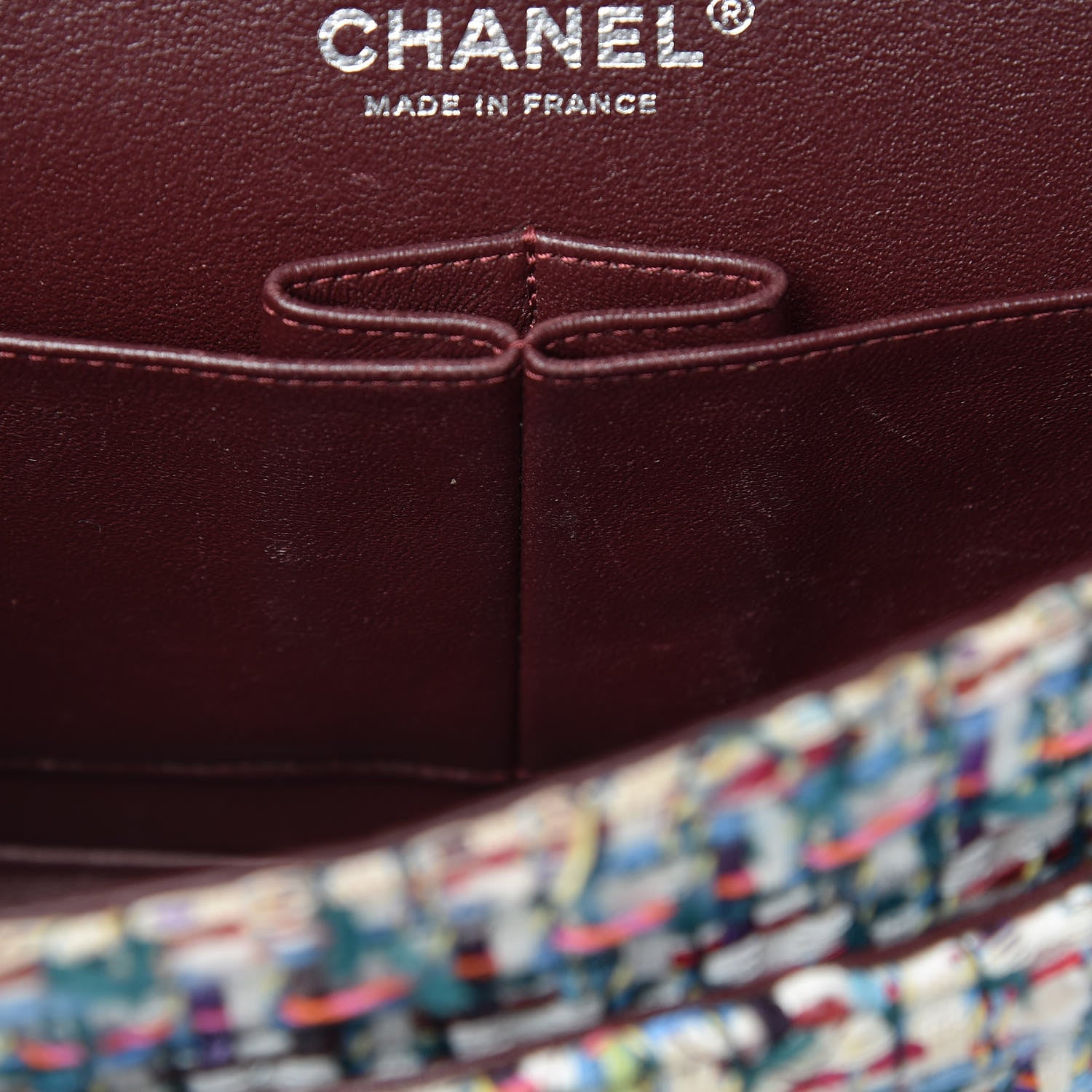 Chanel Tweed Quilted Medium Double Flap Multicolor 10 of 17