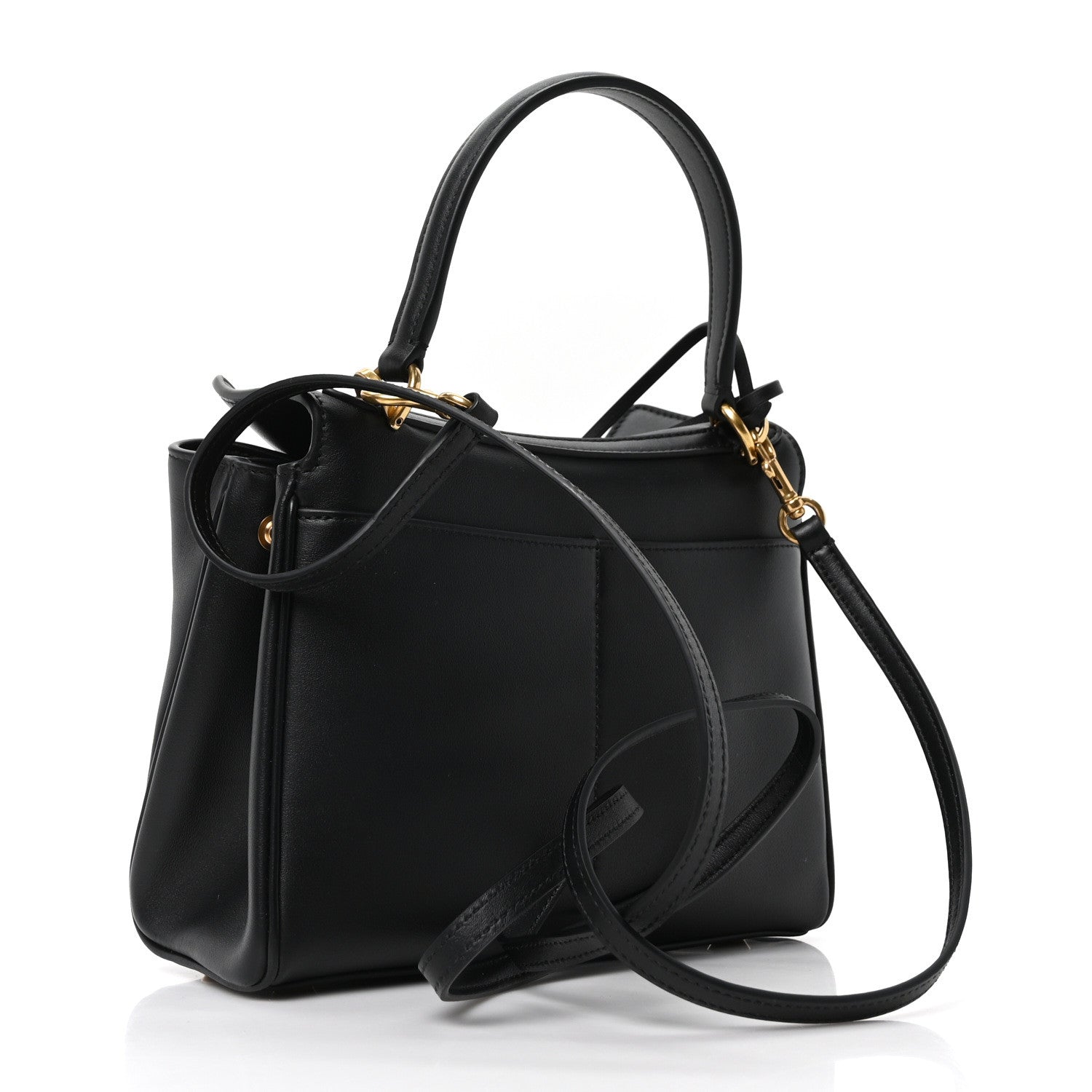 Balenciaga Natural Smooth Calfskin Mini Rodeo Top Handle Handbag Black 3 of 9