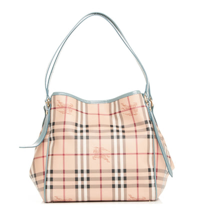 Burberry Haymarket Check Small Canterbury Tote Eucalyptus Grey 1 of 6
