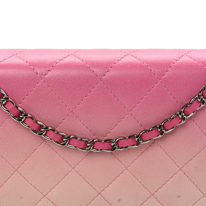 Chanel Faded Lambskin Quilted Zephyr Wallet on Chain WOC Dark Pink 8 of 13