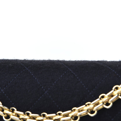 Chanel Jersey Quilted Medium Double Flap Black 16 of 19