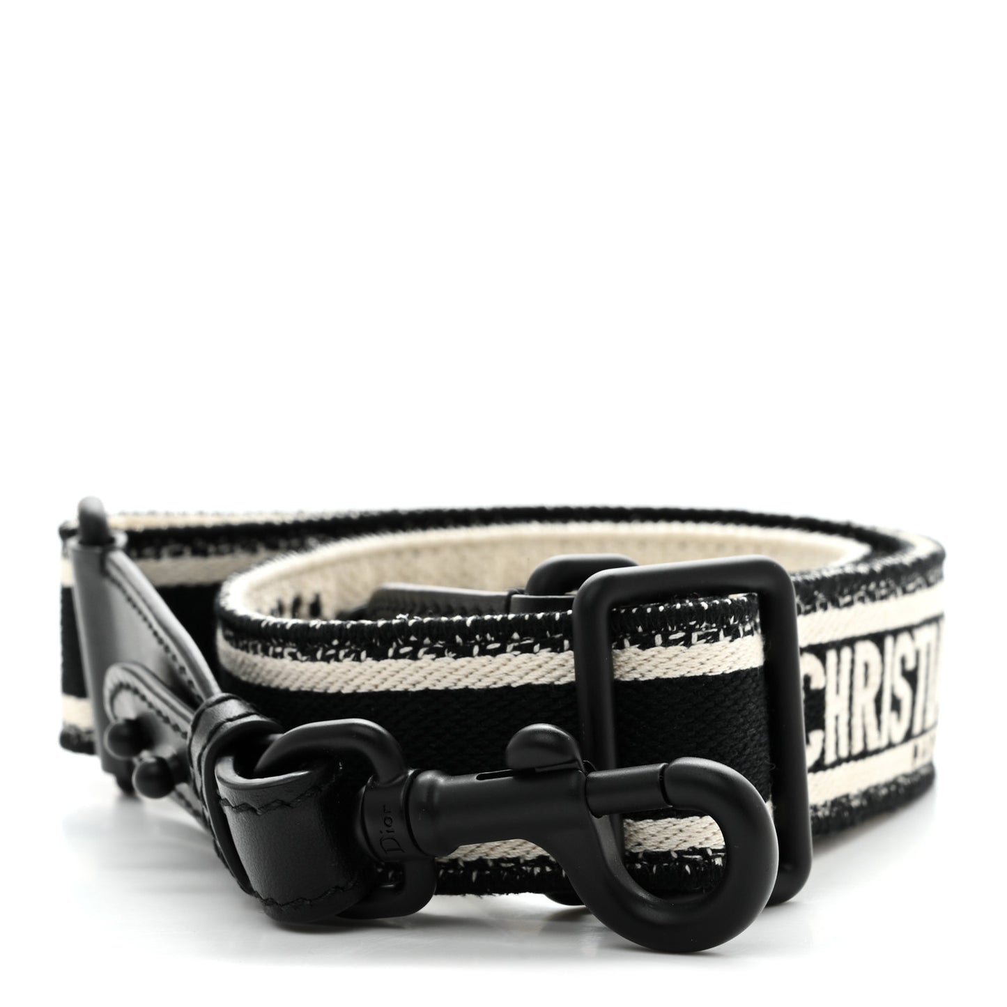 Canvas Embroidered Shoulder Strap Black Ultramatte