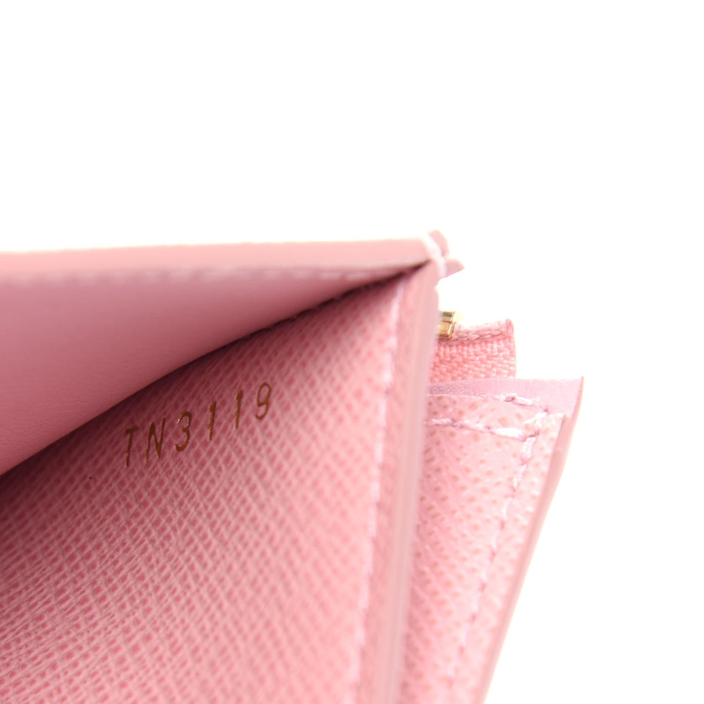 Damier Azur Studded Zoe Wallet Rose Ballerine