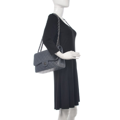 Chanel Caviar Quilted Jumbo Double Flap Dark Grey 2 of 15