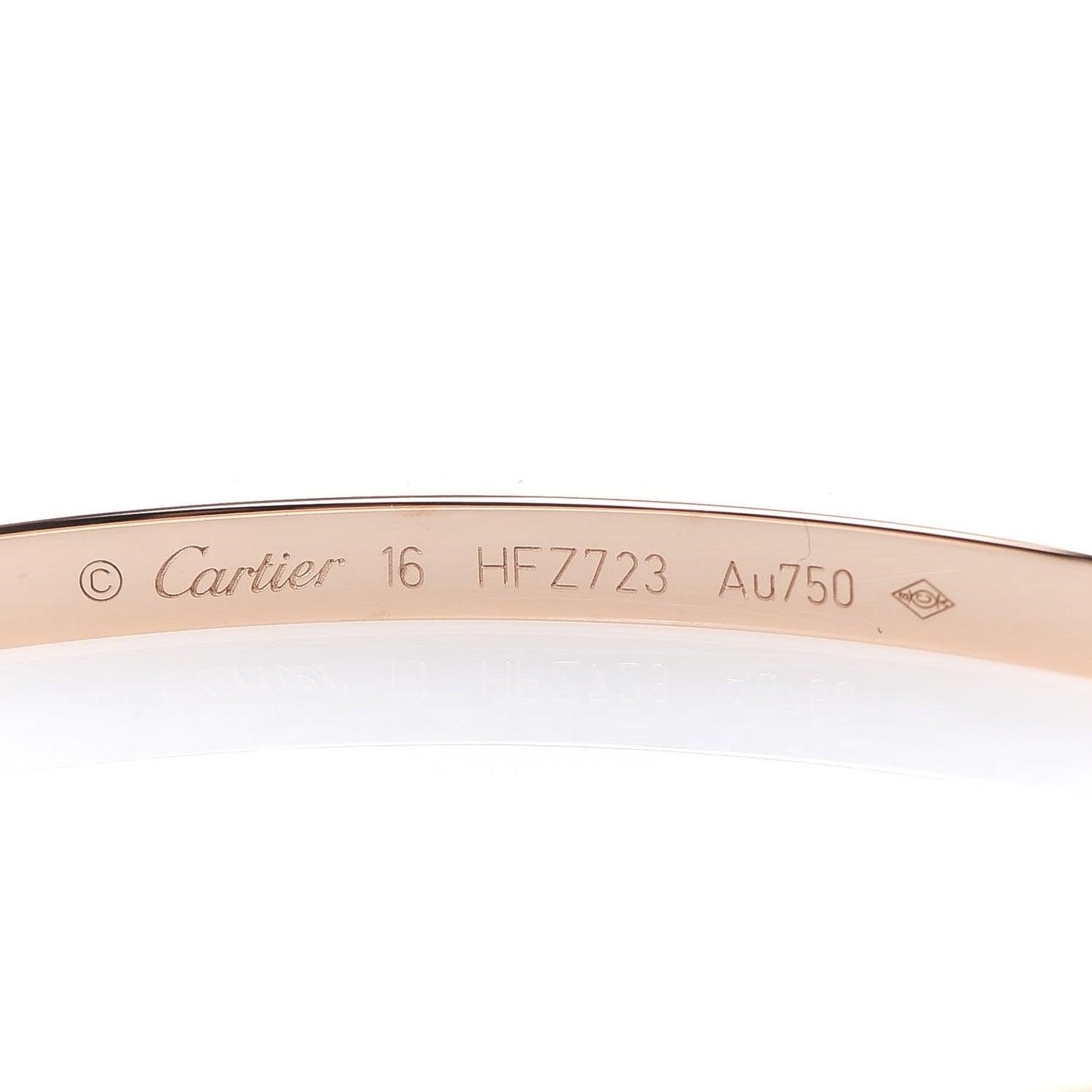 18K Pink Gold Small LOVE Bracelet 16