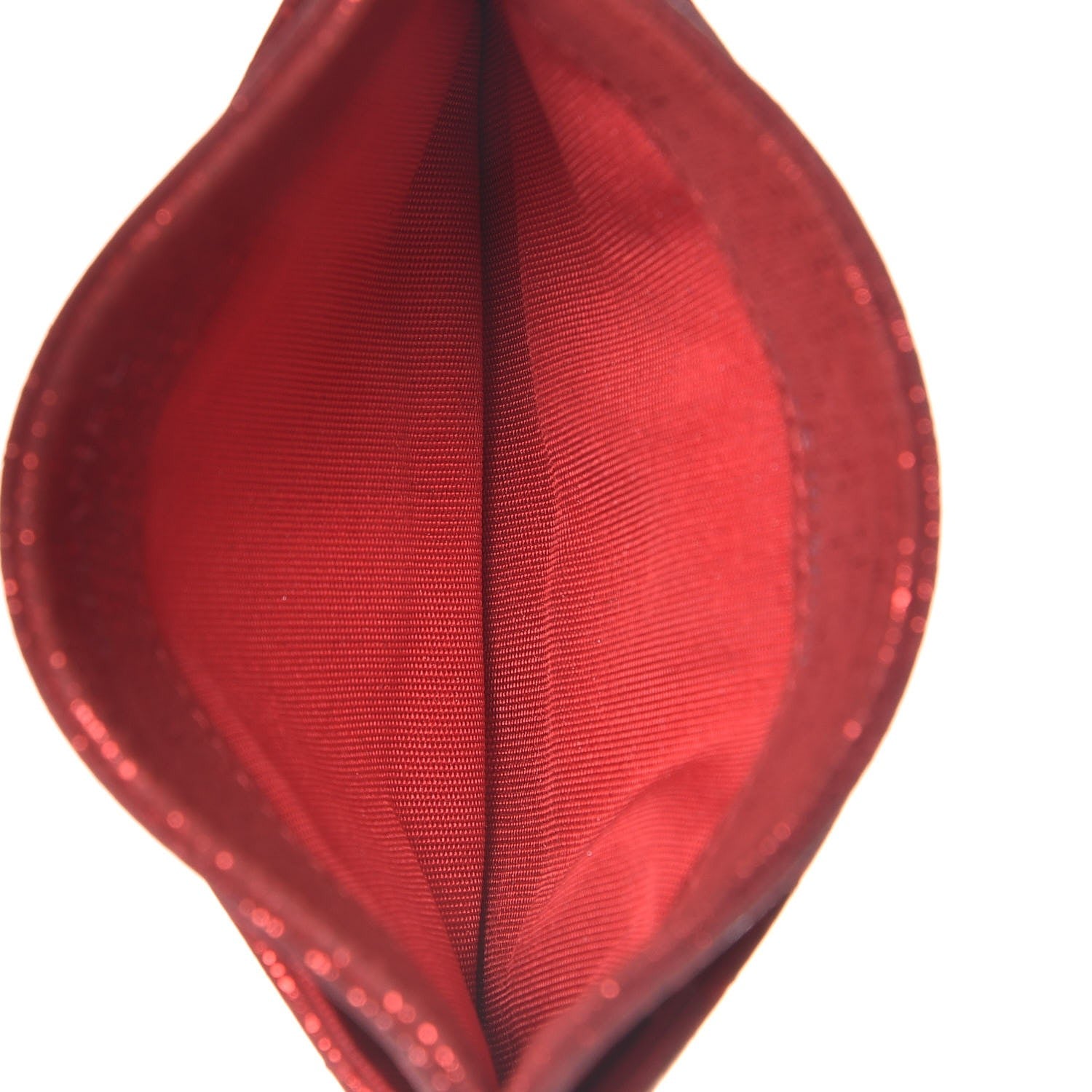 Chanel Iridescent Calfskin Quilted Card Holder Red 5 of 14