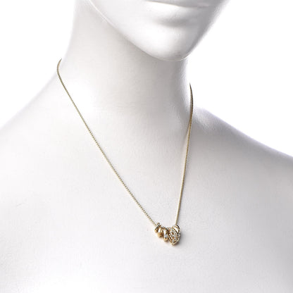 David Yurman 18K Yellow Gold Diamond Stax Rondelle Pendant Necklace 2 of 5
