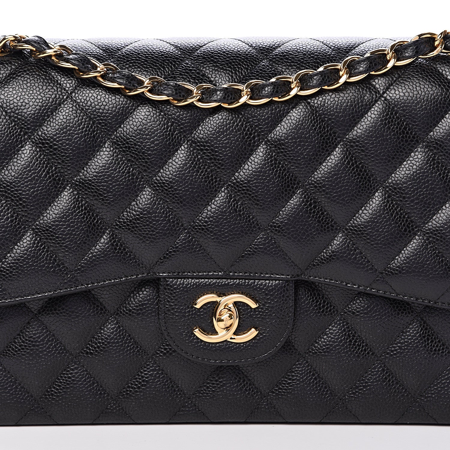 Chanel Caviar Quilted Jumbo Double Flap Black 7 of 10