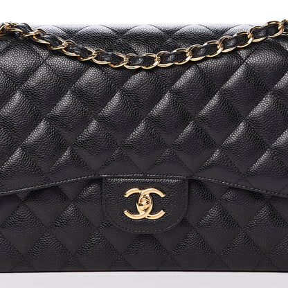 Chanel Caviar Quilted Jumbo Double Flap Black 7 of 10