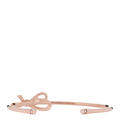 Tiffany 18K Rose Gold Diamond Bow Cuff Bracelet 2 of 4