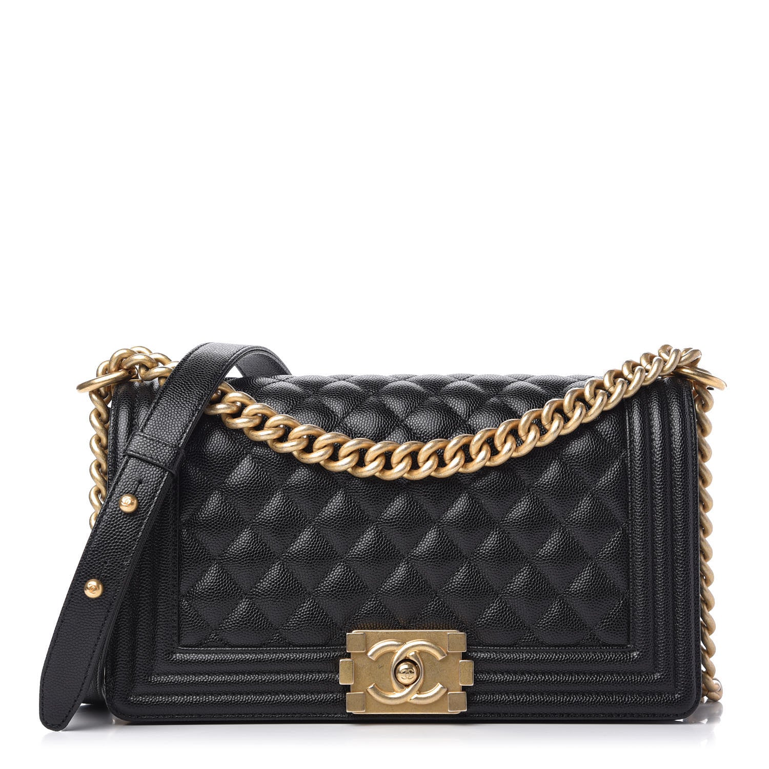 Chanel Caviar Quilted Medium Boy Flap Black 1 of 10