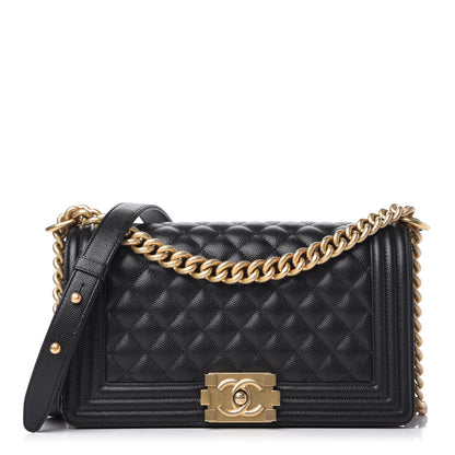 Chanel Caviar Quilted Medium Boy Flap Black 1 of 10