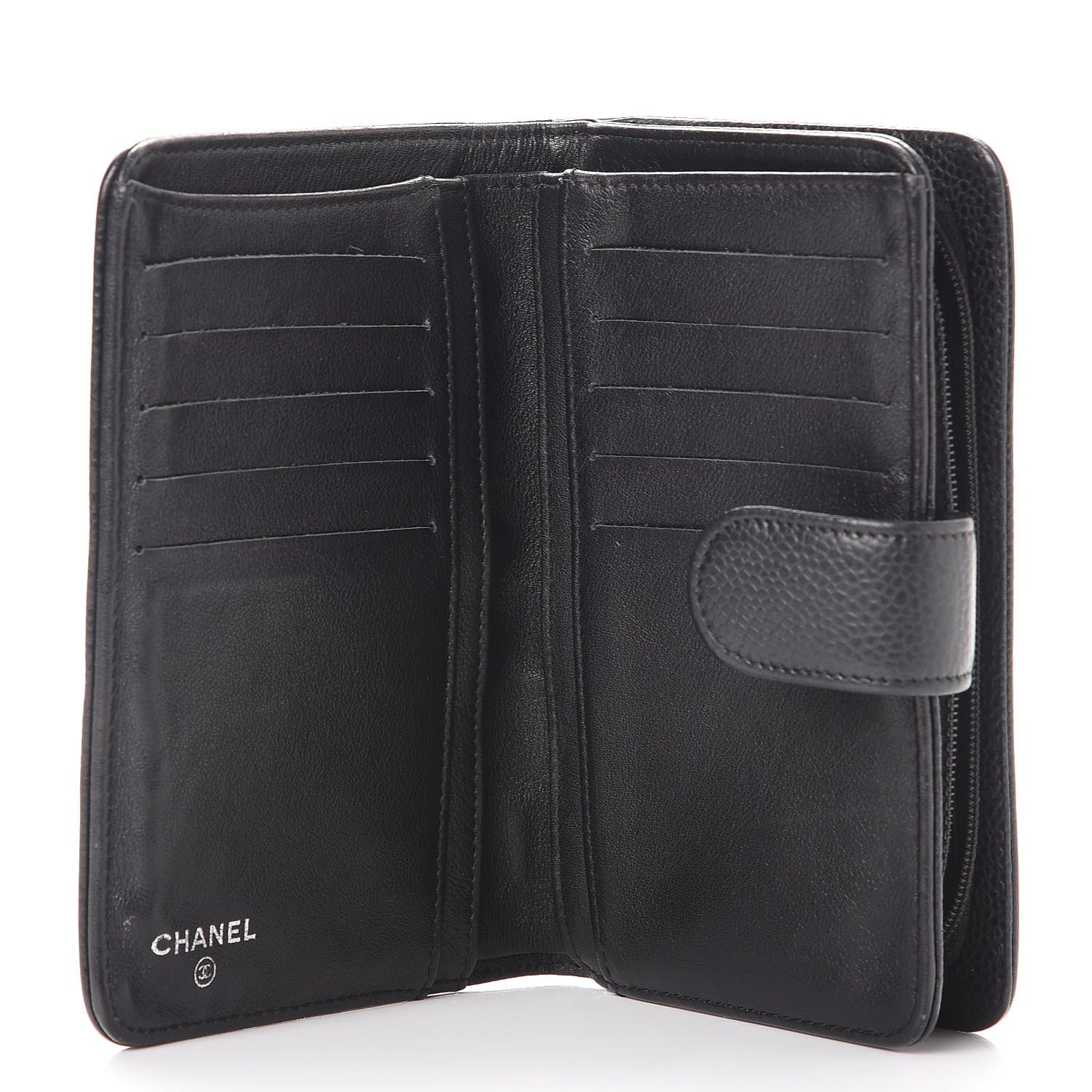 Chanel Caviar Timeless CC Zipped Pocket Wallet Black 5 of 9