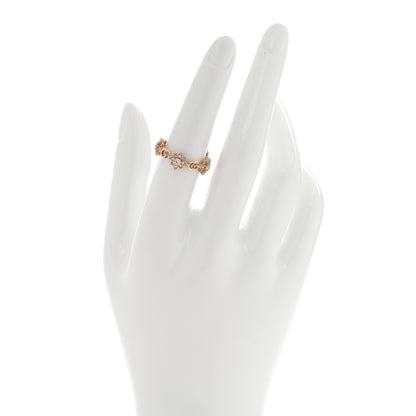 Gucci 18K Rose Gold Diamond GG Flora Ring 54 7 2 of 4