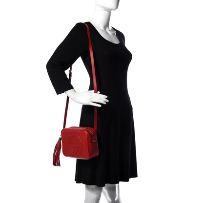 Gucci Pebbled Calfskin Small Soho Disco Bag Tabasco Red 2 of 11