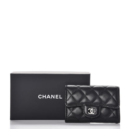 Chanel Lambskin Quilted Flap Card Holder Black 10 of 10