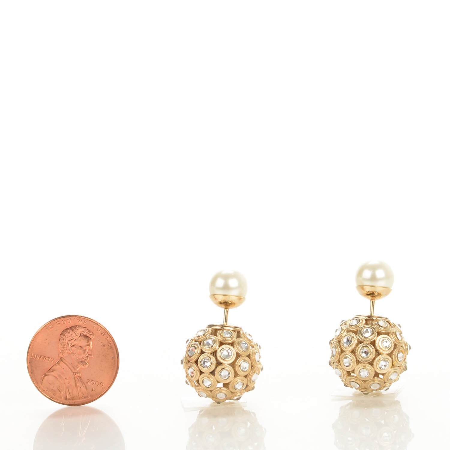 Christian Dior Crystal Mise En Dior Tribal Earrings Gold 2 of 5