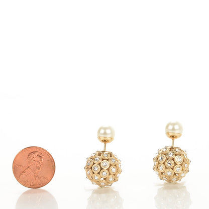 Christian Dior Crystal Mise En Dior Tribal Earrings Gold 2 of 5