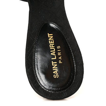 Saint Laurent Jacquard All-Over Monogram Le Maillon 60mm Mules 38 Black 7 of 9