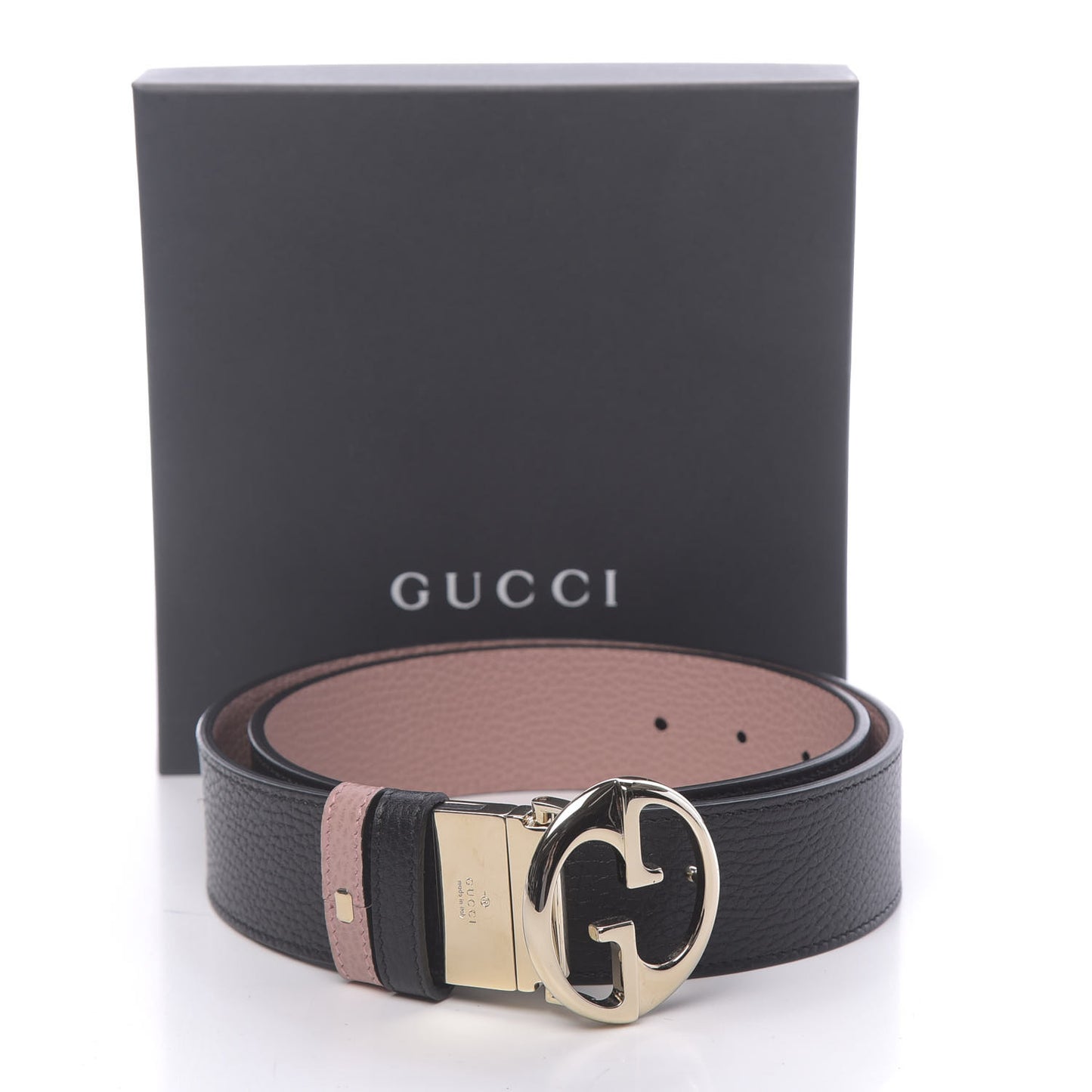 Calfskin 1973 Reversible Belt 85 34 Black Pink