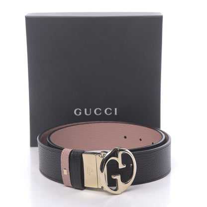 Gucci Calfskin 1973 Reversible Belt 85 34 Black Pink 6 of 6