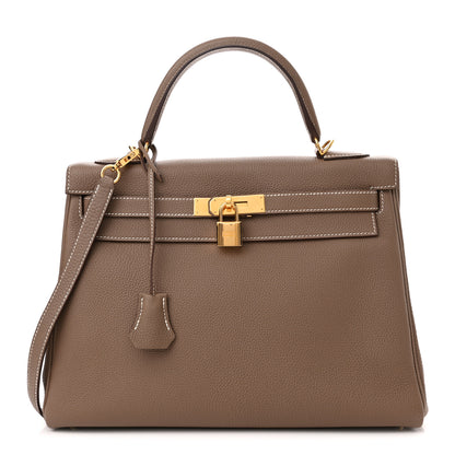 Hermes Togo Kelly Retourne 32 Etoupe 1 of 11