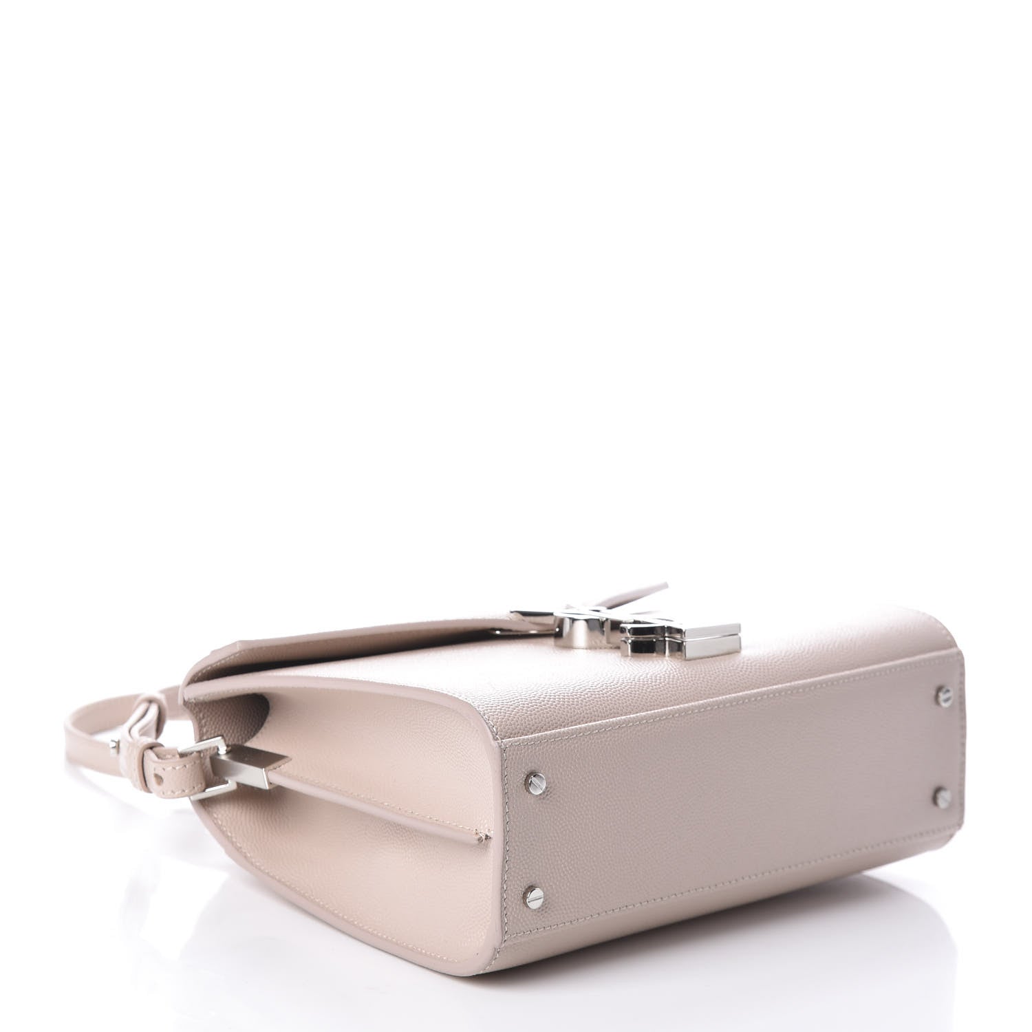 Saint Laurent Grain de Poudre Mini Classic Monogram Cassandra Top Handle Marble Pink 4 of 8